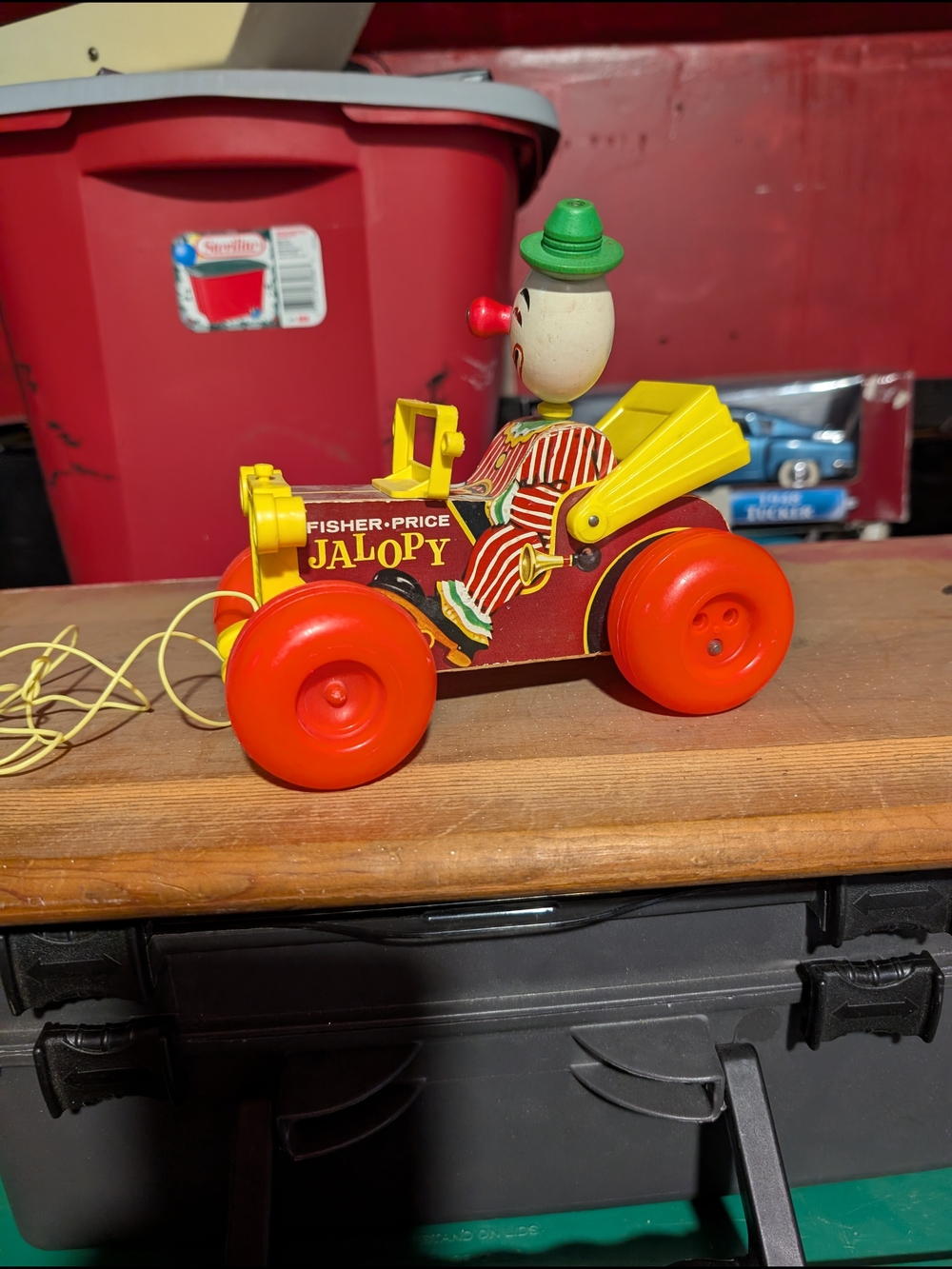 Vintage 1965 Fisher Price “Jalopy” Pull Toy